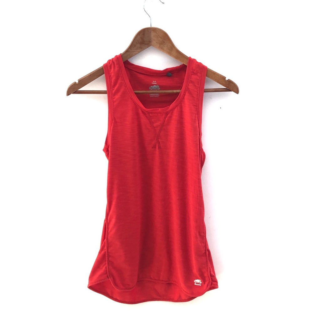 Roots Racerback Athletic Tank Top Red Size Small
